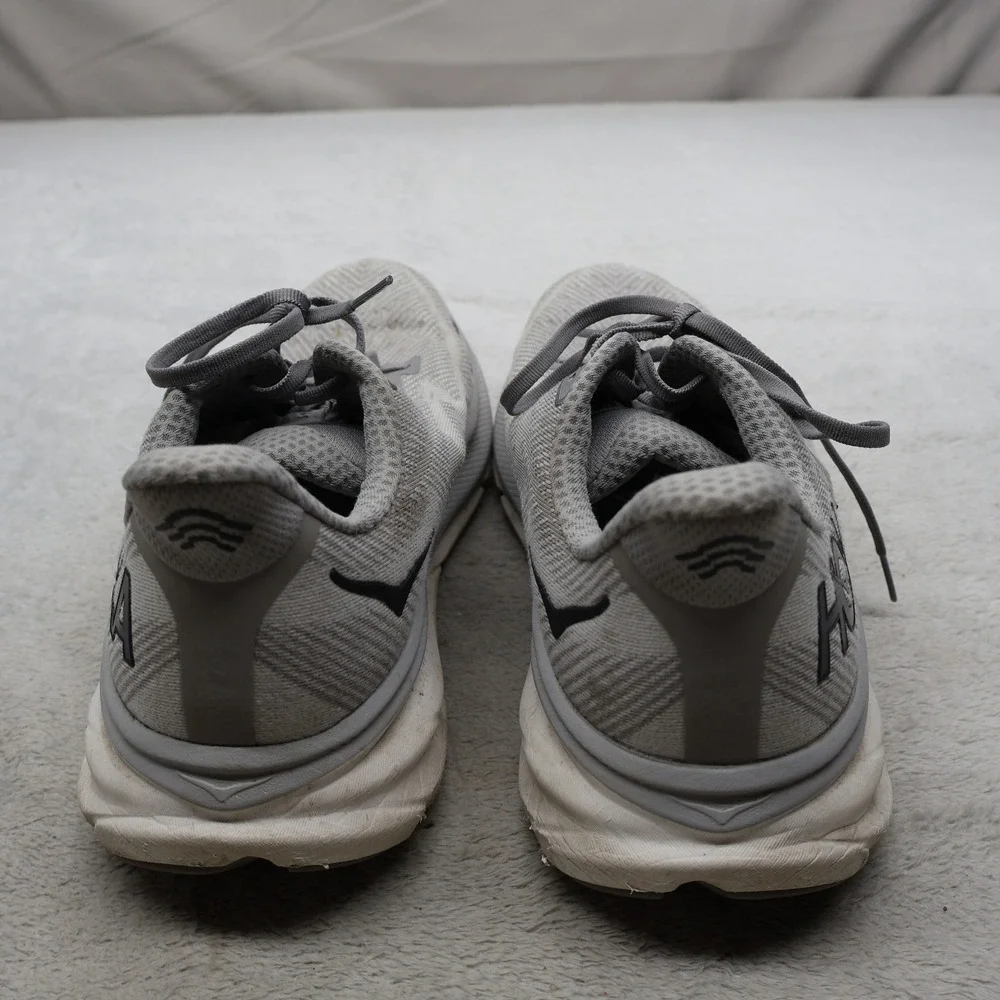 Hoka‎ Mens 13D Athletic Shoes Grey Clifton 9 Mesh Running Lightweight Cushioned